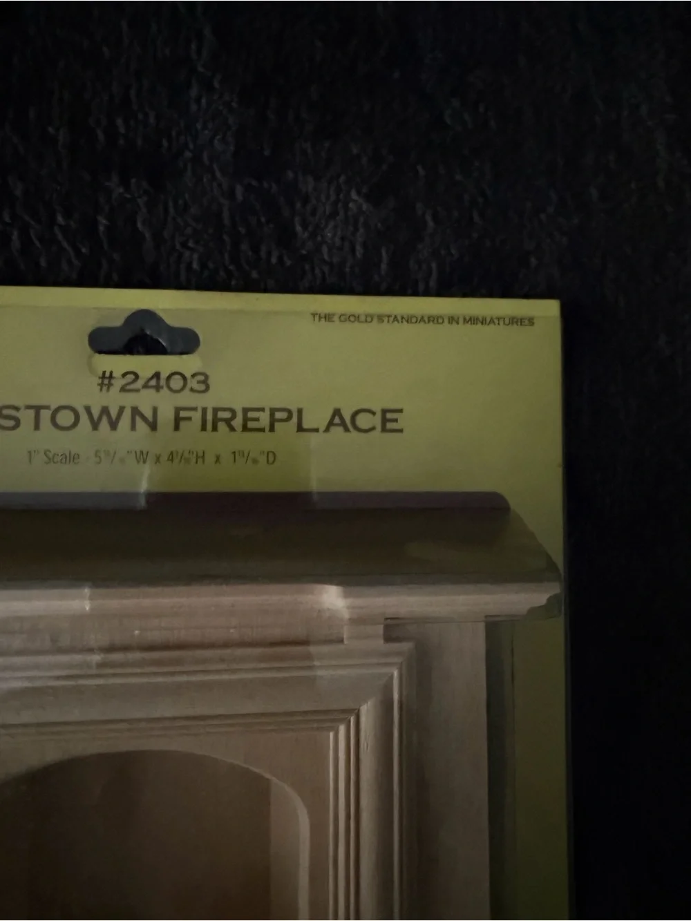 Housework’s Jamestown Fireplace Wood Dollhouse Mantel - Natural Wood